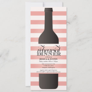 Wine Bottle Rehearsal Dinner Invitation