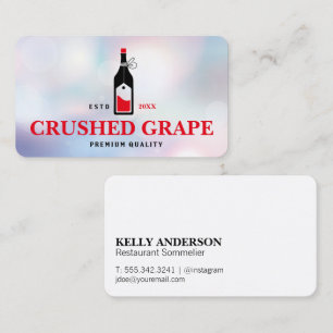 Wine Bottle Retail Graphics   Winery   Restaurant Business Card