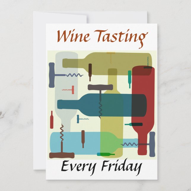 Wine bottle themed invitation (Front)