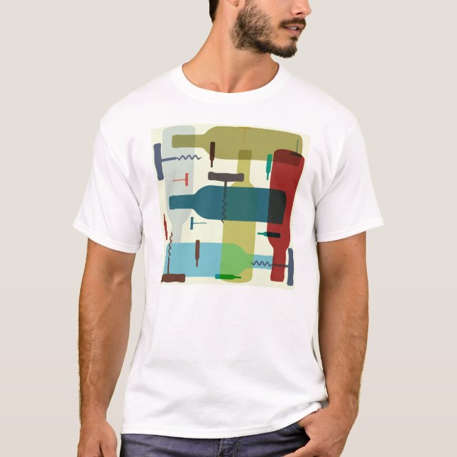 Wine bottle themed t-shirt (Front)