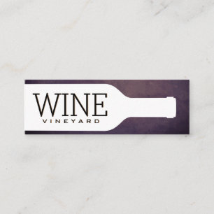Wine Bottle Vintage Background Mini Business Card
