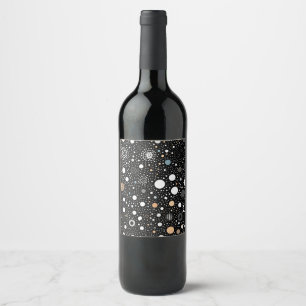 Wine bottle with a bright atmosphere label