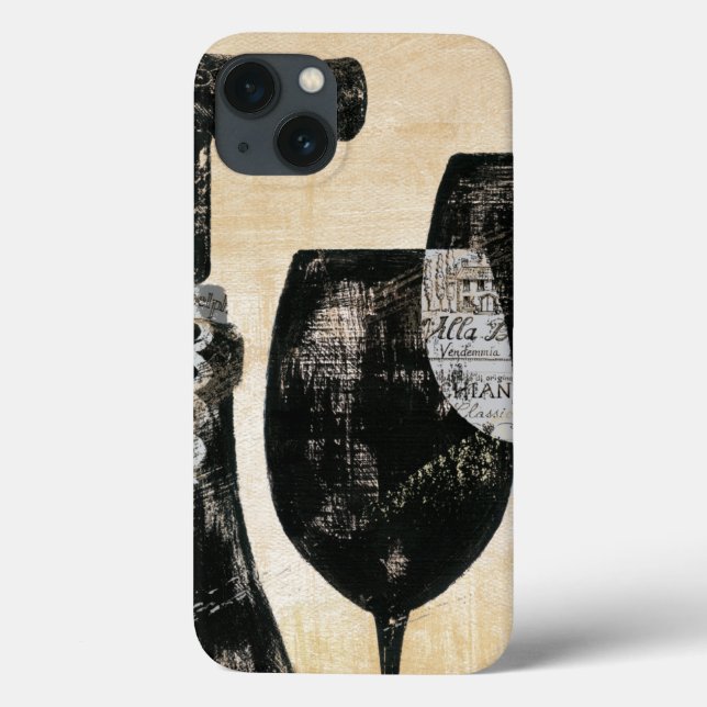 Wine Bottle with Two Glasses Case-Mate iPhone Case (Back)
