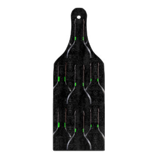 Wine Bottles Black Glass Cutting Board Paddle