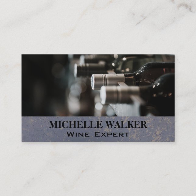 Wine Bottles in Cellar Business Card (Front)