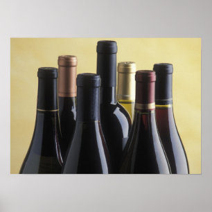 wine bottles poster