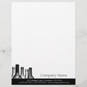 Wine Bottles Professional Letterhead Design