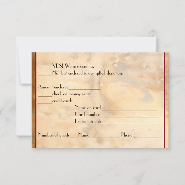 Wine Bottles RSVP reply Card (Front)