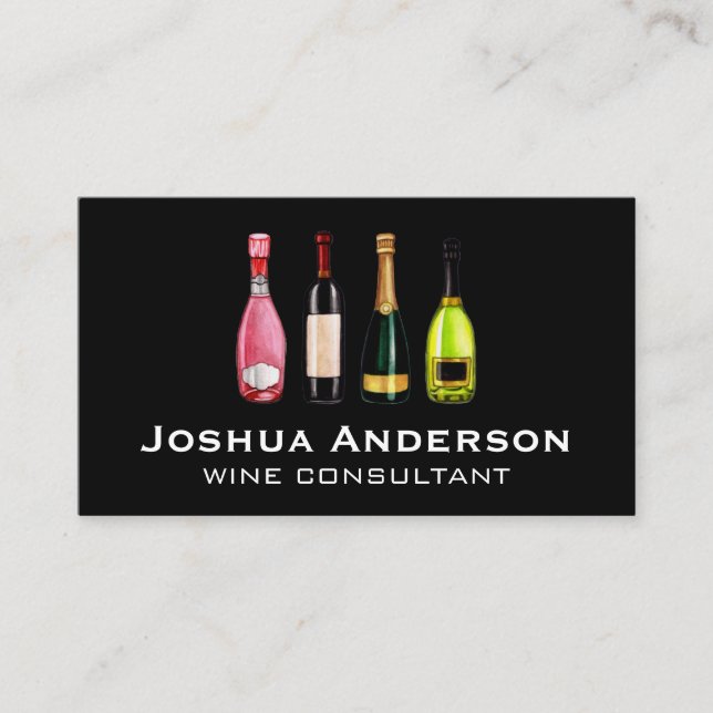 Wine Bottles | Vineyard Business Card (Front)