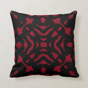 Wine Burgundy Blood Red Dark Red Black Pattern Cushion
