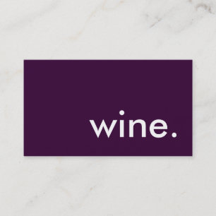 wine. business card