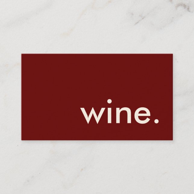 wine. business card (Front)