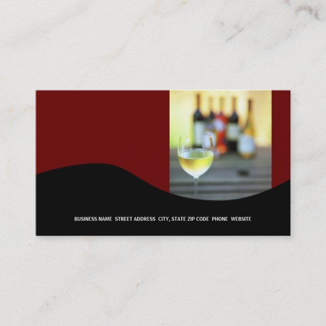 Wine Business Card {Red} (Front)