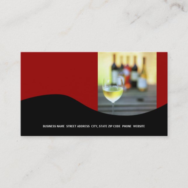 Wine Business Card {Red} (Front)