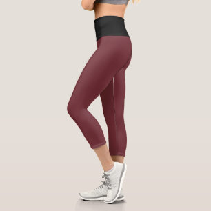 Wine Capri Leggings