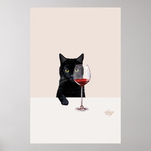 Wine cat poster (Front)