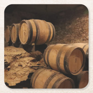 Wine Cave Square Paper Coaster