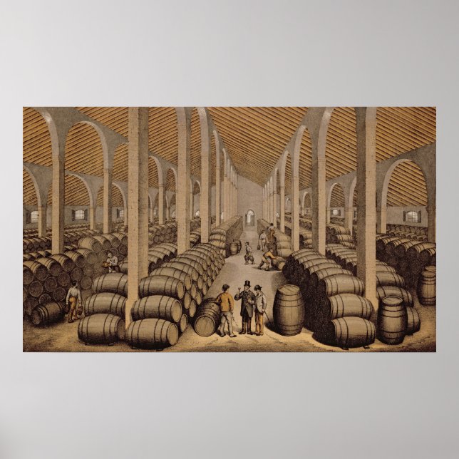 Wine Cellar at Jerez de la Frontera Poster (Front)