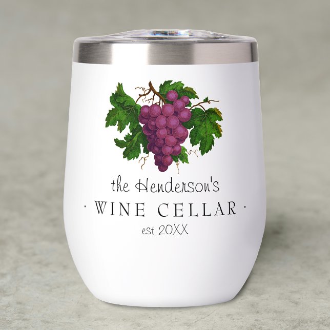 Wine Cellar Personalised Name with Grapes (Creator Uploaded)