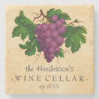 Wine Cellar with Grapes Vintage Personalised Name