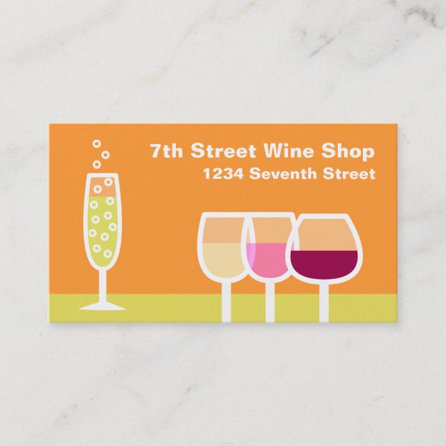 Wine & Champagne Business Card (Front)
