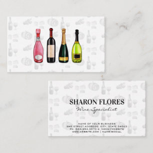 Wine Champagne   Vineyard Business Card