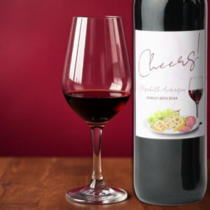 Wine & Charcuterie Bridal Shower Label