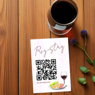 Wine & Charcuterie Bridal Shower Registry Enclosure Card