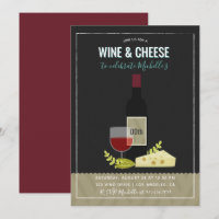 Wine & Cheese Birthday Party Invitation