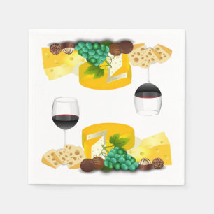 Wine cheese party dining cocktail event napkin