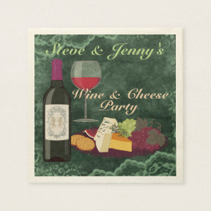Wine & Cheese Party Napkin