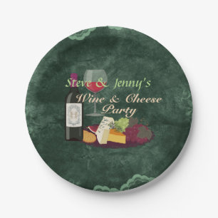 Wine & Cheese Party Paper Plate