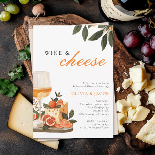 Wine & Cheese Rehearsal Dinner Invitation