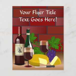 Wine Cheese Table Scene Flyer