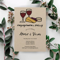 Wine & Cheese Tasting Engagement Party Kraf CUSTOM