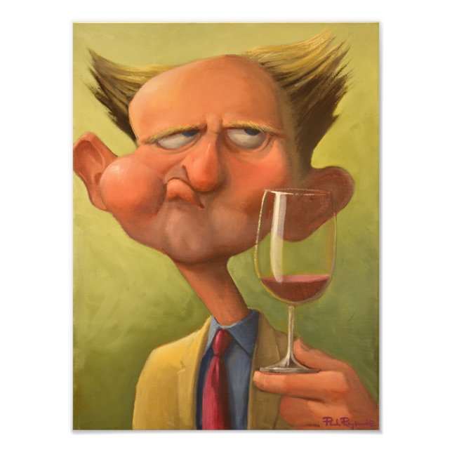 Wine Chewing Sommelier Photo Print (Front)