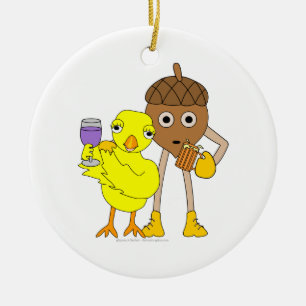 Wine Chick Beer Nut Ceramic Tree Decoration