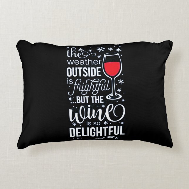 **WINE CHRISTMAS AND YOUR HONEY** CUTE DECORATIVE CUSHION (Front)