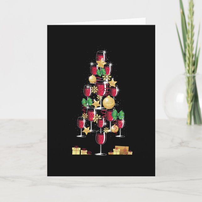 WINE CHRISTMAS TREE CARD (Front)