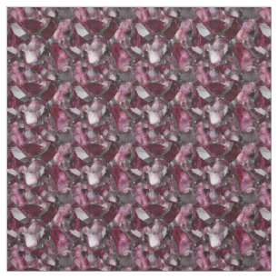 Wine Coloured Gemmstones Fabric