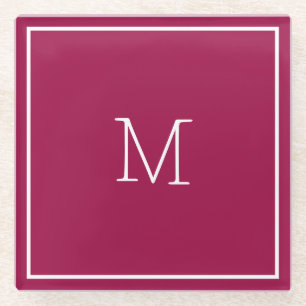 Wine Coloured Glass Coaster