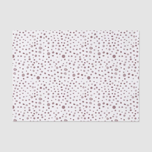Wine Confetti Watercolor Dots Tissue Paper (Front)