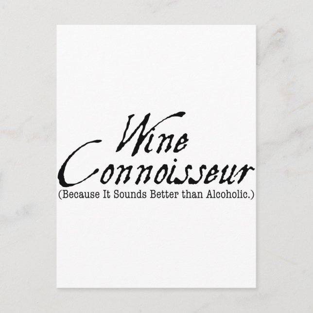 wine connoisseur postcard (Front)