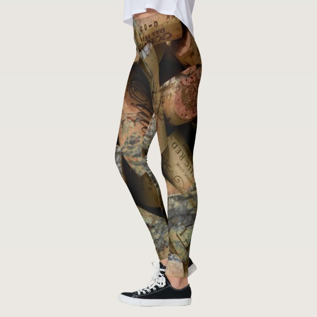 Wine Cork Design Leggings (Left)