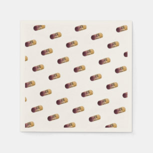 Wine-cork watercolor napkin