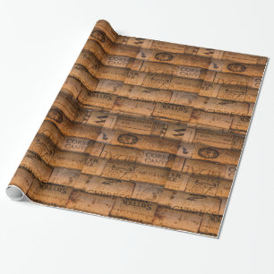 Wine Corks All in a Row Wrapping Paper