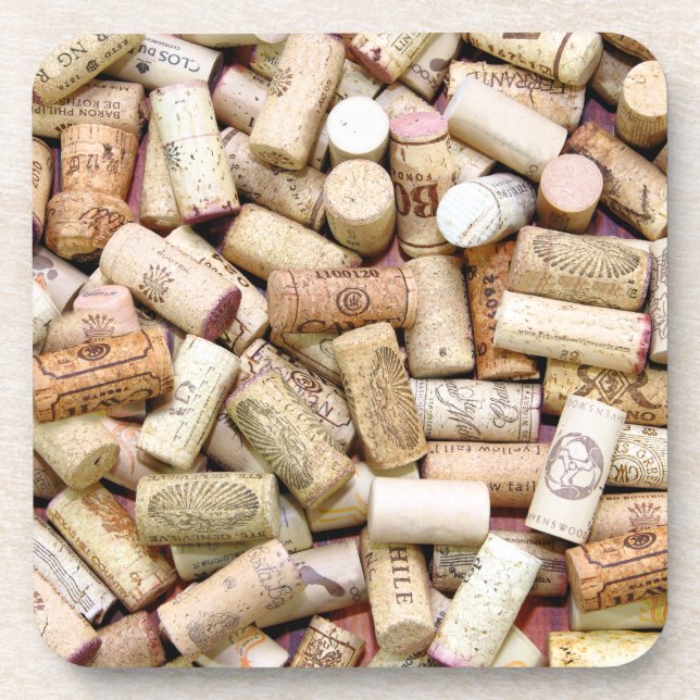 Wine Corks Cork Coaster (Front)