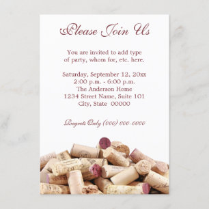 Wine Corks Invitations