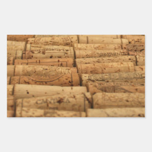 Wine Corks Rectangular Sticker