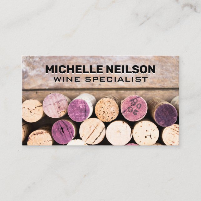 Wine Corks Stacked  Business Card (Front)